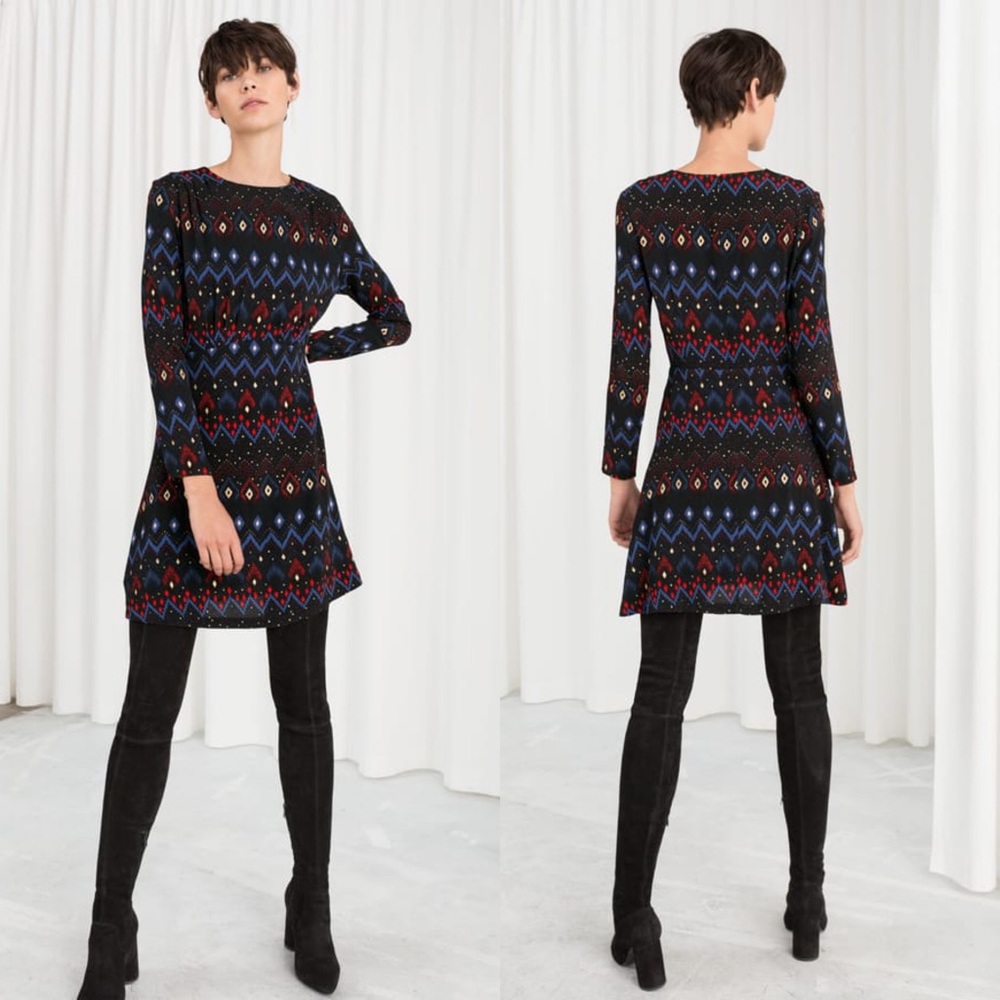 & Other Stories X Paris Atelier Geometric Midi Dress